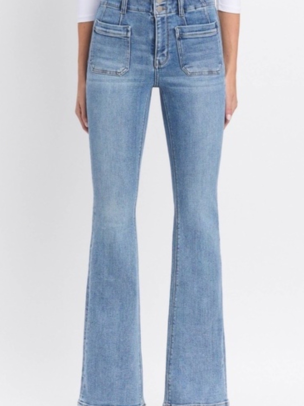 Flying Monkey Light Blue High-Rise Flare Jeans